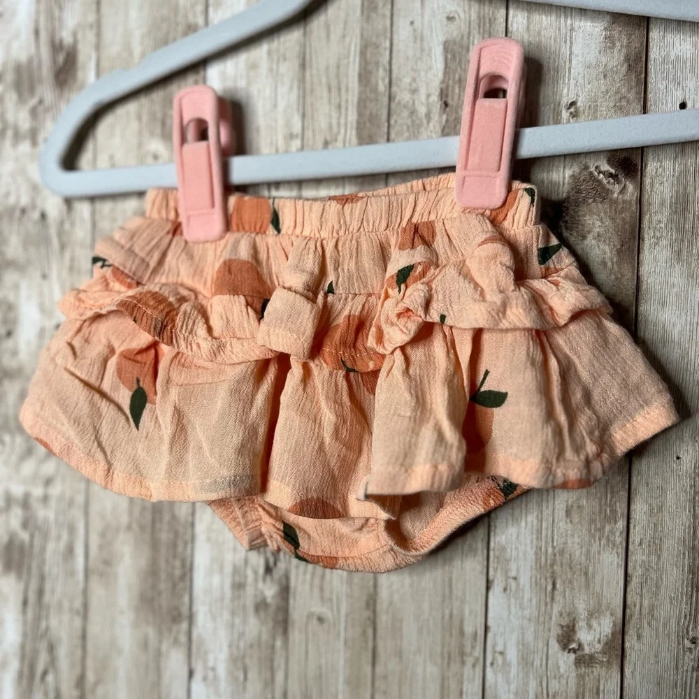 Peach Ruffled Kids Bloomers